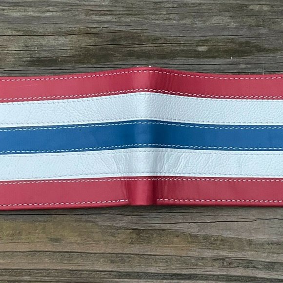 Valentines Wallet Bifold Card Holder Handmade Genuine Leather Men Purse Multi - Picture 5 of 10